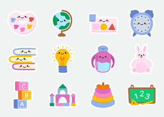 Cute Kindergarten Sticker Pack