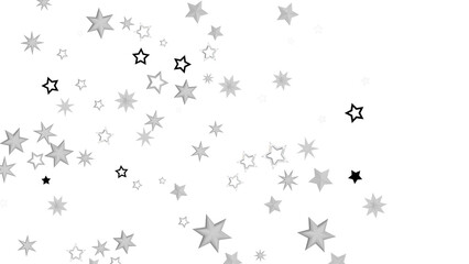 White Stars on Black Background