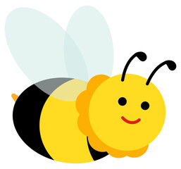 かわいいミツバチのイラスト