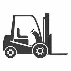 Forklift Silhouette Vector Design.