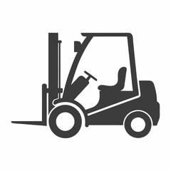 Forklift Silhouette Vector Design.