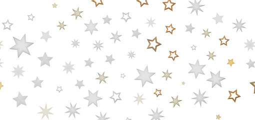 A background image of a starry night with multiple white and gold stars.