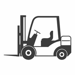 Forklift Silhouette Vector Design.