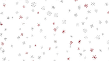 Festive Snow Drift: Captivating 3D Illustration of Descending Christmas Snowflakes