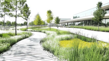 Urban areas are evolving through sustainable design principles.