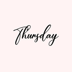 Thursday Text Typography isolated on light background