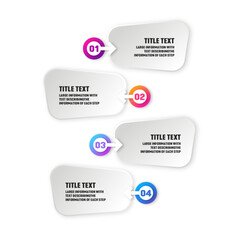 set of infographic templates in different color gradients plate with points of your information