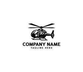 Fototapeta premium Helicopter logo design. Flying helicopter logo. Helicopter logo silhouette