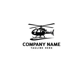 Helicopter logo design. Flying helicopter logo. Helicopter logo silhouette