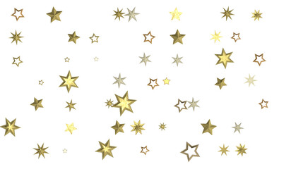 Golden Stardust Cascades in Mesmerizing 3D Rain Illustration © vegefox.com