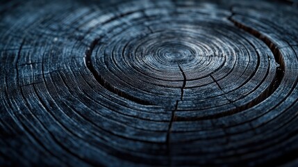 Fototapeta premium Close-up of a Tree Stump's Rings: Texture, Nature, and Time's Passage