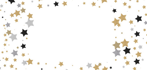 Heavenly Showers: 3D Gold Stars Rain Illustration Transcends Imagination