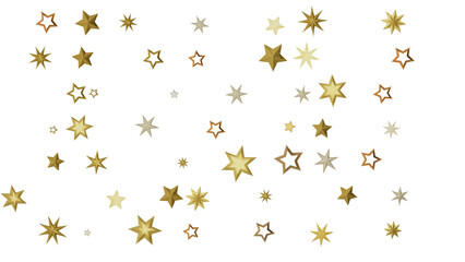 A digital illustration of golden stars scattered on a black background, creating a sparkling and festive atmosphere.