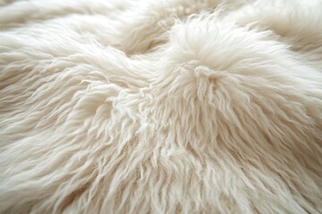 Fototapeta premium closeup of a luxurious white wool texture showcasing the softness and fluffy nature of the material set against a light background evoking comfort and warmth