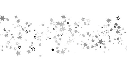 Silver Stars on Black Background