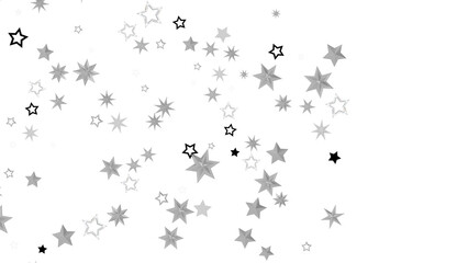 Silver Stars on Black Background