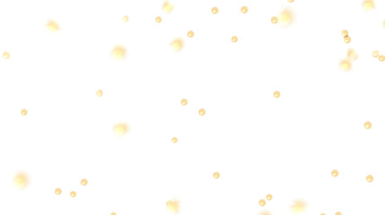 Abstract Golden Glitter Scattered on White