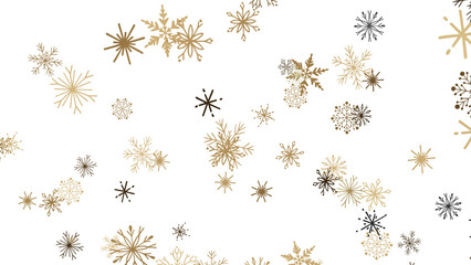 Snowflakes - Christmas background design of snowflake and snow falling in the winter 3d illustration