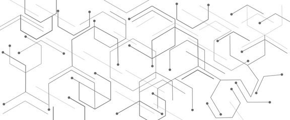 Vector abstract technology and science digital communication, high technology design line technology.