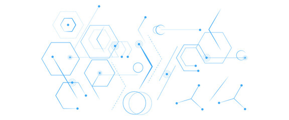 Obraz premium Vector abstract technology and science digital communication, high technology design line technology.