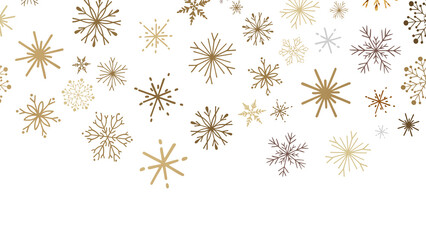 Festive Snow Drift: Captivating 3D Illustration of Descending Christmas Snowflakes
