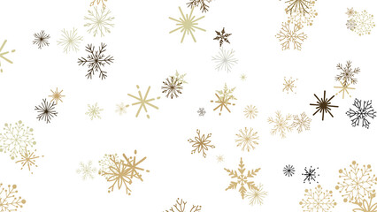 Abstract Gold Star Falling Soft Focus Background, 3D rendering.