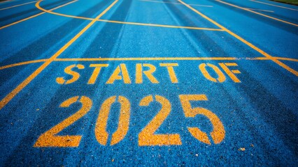 Obraz premium Pressing the Start Button for 2025 Embracing New Beginnings and Future Opportunities Ahead 