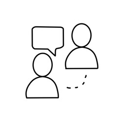 Talking People Line Vector