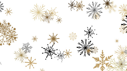 Snowflake Bliss: Striking 3D Illustration Showcasing Falling Holiday Snowflakes