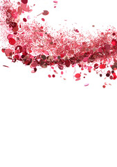 A wave of pink confetti