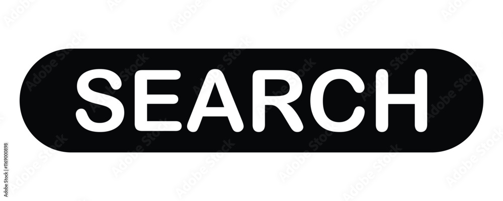 Poster search button icon. search bar icon, vector for mobile app, website and ui design. black search butt