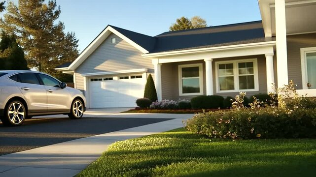 Friendly Neighbor Waving at Doorstep After Receiving Thank You Card