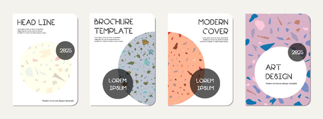 Brochure cover design. Terrazzo abstract