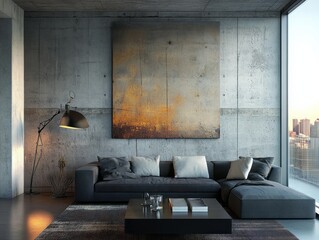 Modern Loft Apartment Living Room Design