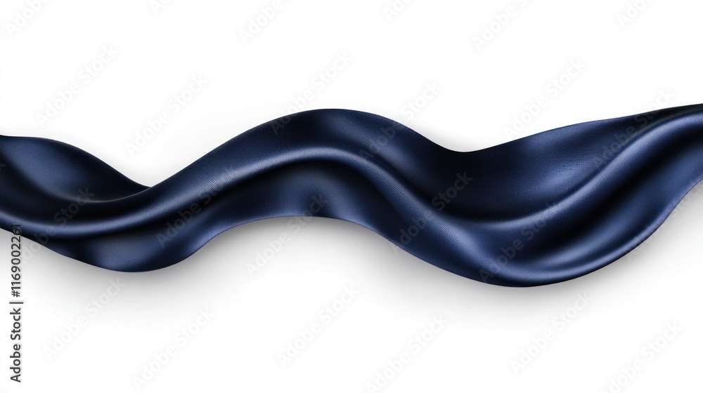 Poster flowing blue satin fabric textile close-up smooth texture studio setting abstract conceptual view
