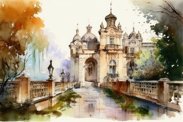 Obraz premium a majestic building in a classical style with baroque element 