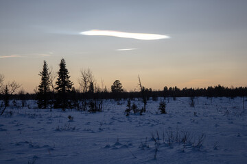 Polar stratospheric cloud, also known as nacreous clouds from nacre, or mother of pearl, due to its...