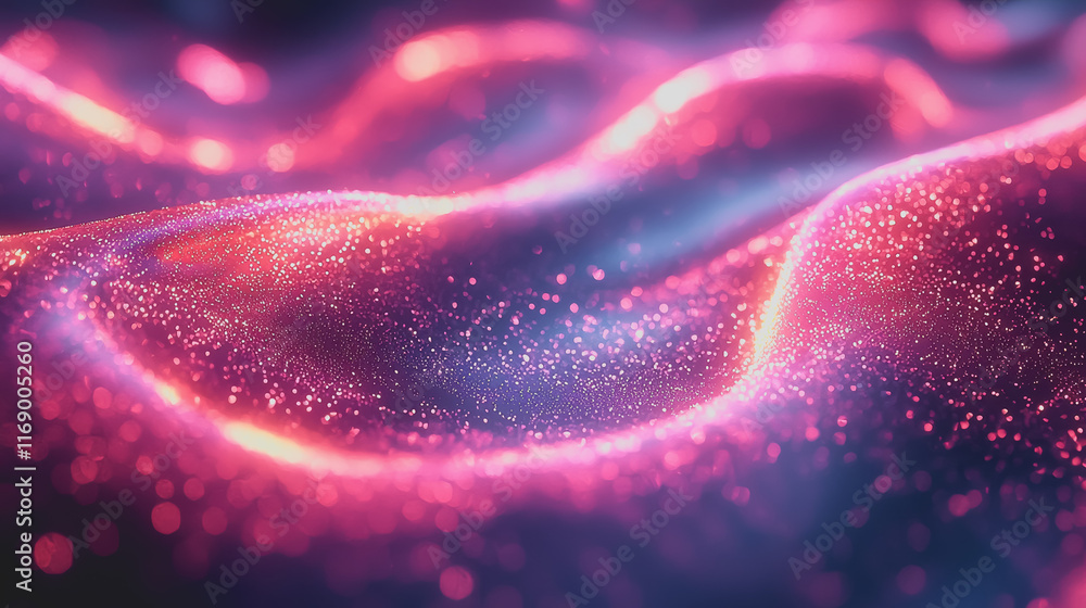 Poster dreamy abstract background blending soft pink and blue hues with a gentle light blur creating an eth