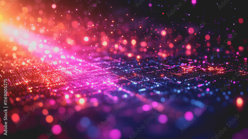 Poster vibrant abstract background with a spectacular display of colorful lights creating a dreamlike atmos