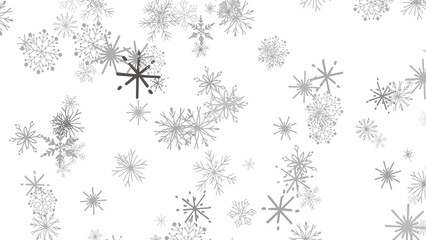 Snowflake Dance: Radiant 3D Illustration Showcasing Falling Christmas Snowflakes in Harmony