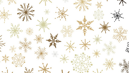 Winter Flurry: Mesmeric 3D Illustration Depicting Descending Festive Snowflakes