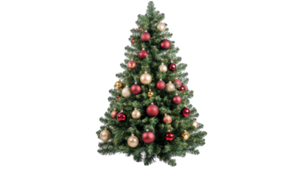 A beautifully decorated christmas tree with ornaments and festive decorations, celebration of the holiday season
