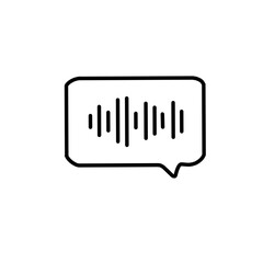 Voice audio message vector