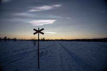 Polar stratospheric cloud, also known as nacreous clouds from nacre, or mother of pearl, due to its...