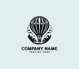 Obraz premium Hot air balloon logo design. Air balloon logo. Air adventure, Balloon festival, Sky travel vector