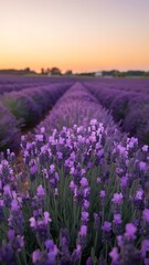 Fototapeta premium Lavender field at sunset