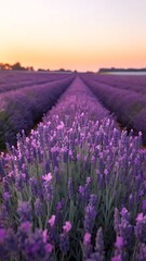 Fototapeta premium Lavender field at sunset