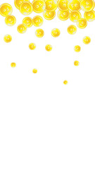 Ferritin round droplets scattered randomly.