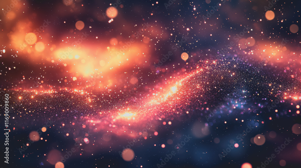 Poster ethereal blur of light creating a dreamlike atmosphere with soft hues and gradients reflecting the e