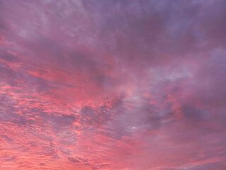 twilight sky with red clouds